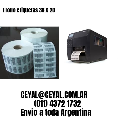1 rollo etiquetas 38 X 20