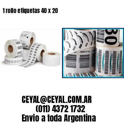 1 rollo etiquetas 40 x 20