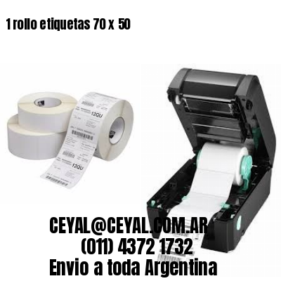 1 rollo etiquetas 70 x 50