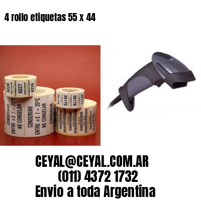 4 rollo etiquetas 55 x 44