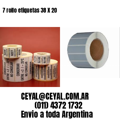 7 rollo etiquetas 38 X 20