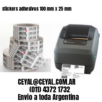 stickers adhesivos 100 mm x 25 mm