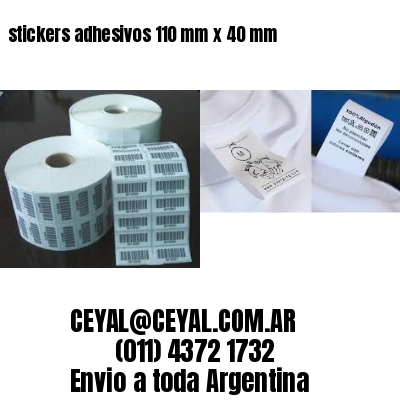 stickers adhesivos 110 mm x 40 mm