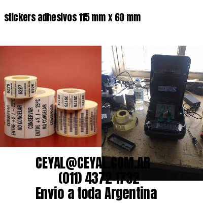 stickers adhesivos 115 mm x 60 mm