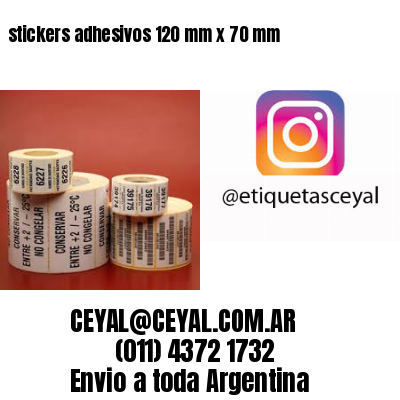 stickers adhesivos 120 mm x 70 mm