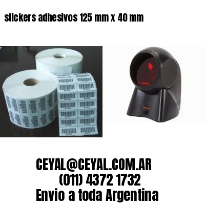 stickers adhesivos 125 mm x 40 mm