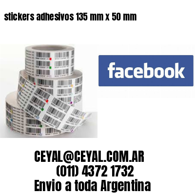 stickers adhesivos 135 mm x 50 mm
