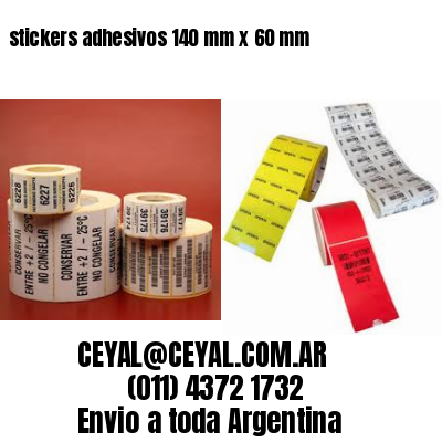 stickers adhesivos 140 mm x 60 mm