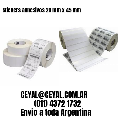 stickers adhesivos 20 mm x 45 mm