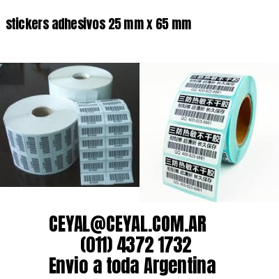 stickers adhesivos 25 mm x 65 mm