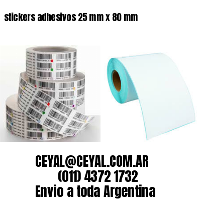 stickers adhesivos 25 mm x 80 mm