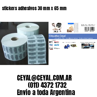 stickers adhesivos 30 mm x 65 mm