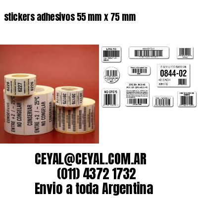 stickers adhesivos 55 mm x 75 mm