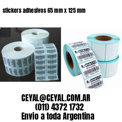 stickers adhesivos 65 mm x 125 mm