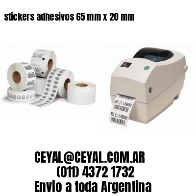 stickers adhesivos 65 mm x 20 mm