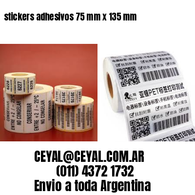 stickers adhesivos 75 mm x 135 mm