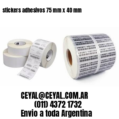 stickers adhesivos 75 mm x 40 mm