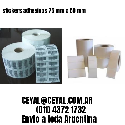 stickers adhesivos 75 mm x 50 mm