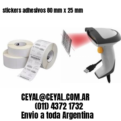 stickers adhesivos 80 mm x 25 mm