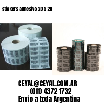 stickers adhesivo 20 x 28