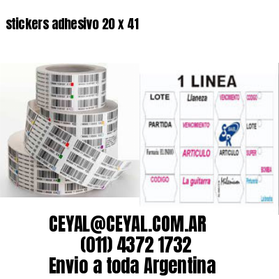 stickers adhesivo 20 x 41