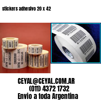 stickers adhesivo 20 x 42
