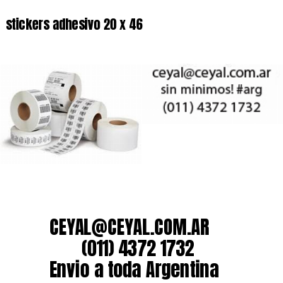 stickers adhesivo 20 x 46
