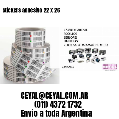 stickers adhesivo 22 x 26