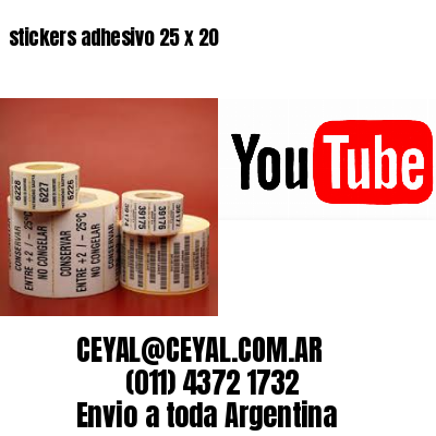 stickers adhesivo 25 x 20