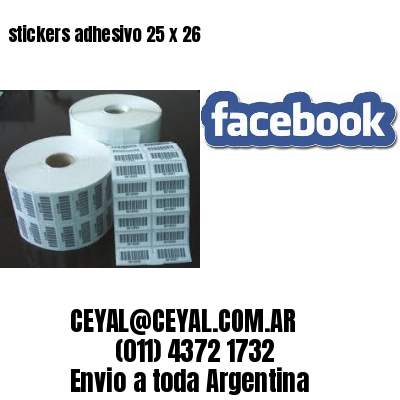 stickers adhesivo 25 x 26