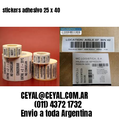 stickers adhesivo 25 x 40