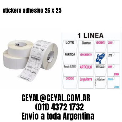 stickers adhesivo 26 x 25