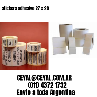 stickers adhesivo 27 x 28