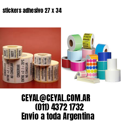 stickers adhesivo 27 x 34