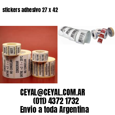 stickers adhesivo 27 x 42