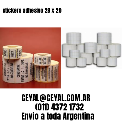 stickers adhesivo 29 x 20