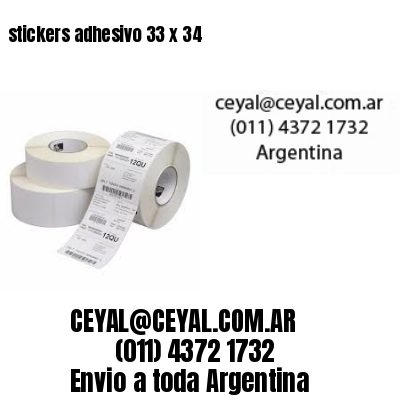 stickers adhesivo 33 x 34