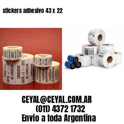 stickers adhesivo 43 x 22