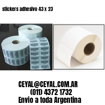 stickers adhesivo 43 x 23