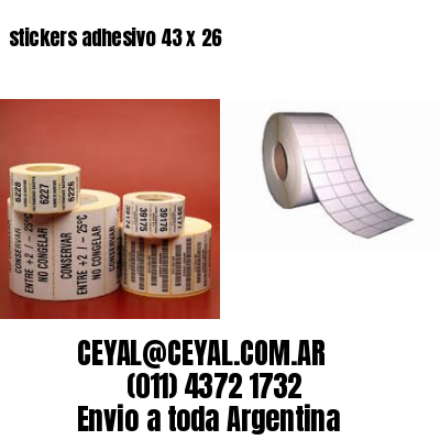 stickers adhesivo 43 x 26