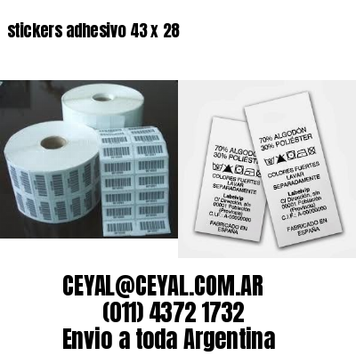 stickers adhesivo 43 x 28