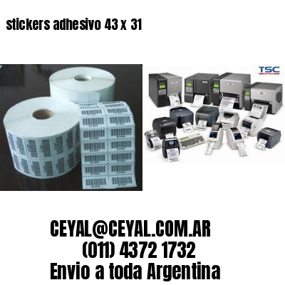 stickers adhesivo 43 x 31