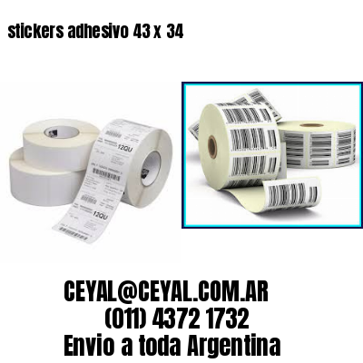 stickers adhesivo 43 x 34