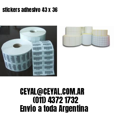 stickers adhesivo 43 x 36