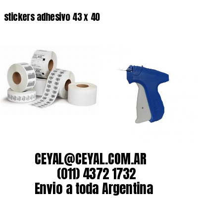 stickers adhesivo 43 x 40