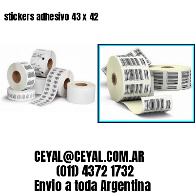 stickers adhesivo 43 x 42