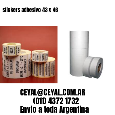 stickers adhesivo 43 x 46