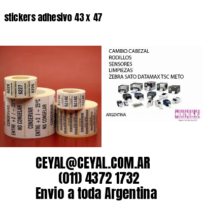 stickers adhesivo 43 x 47