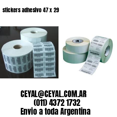 stickers adhesivo 47 x 29