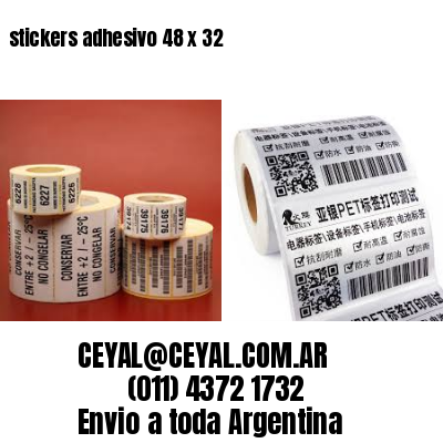 stickers adhesivo 48 x 32